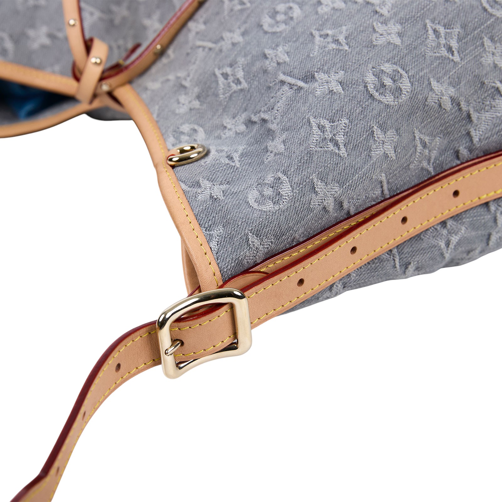 路易威登 LOUIS VUITTON CarryAll MM 丹寧 肩背包 Nautical 系列 M13289 晶片款  原廠盒子/防塵袋