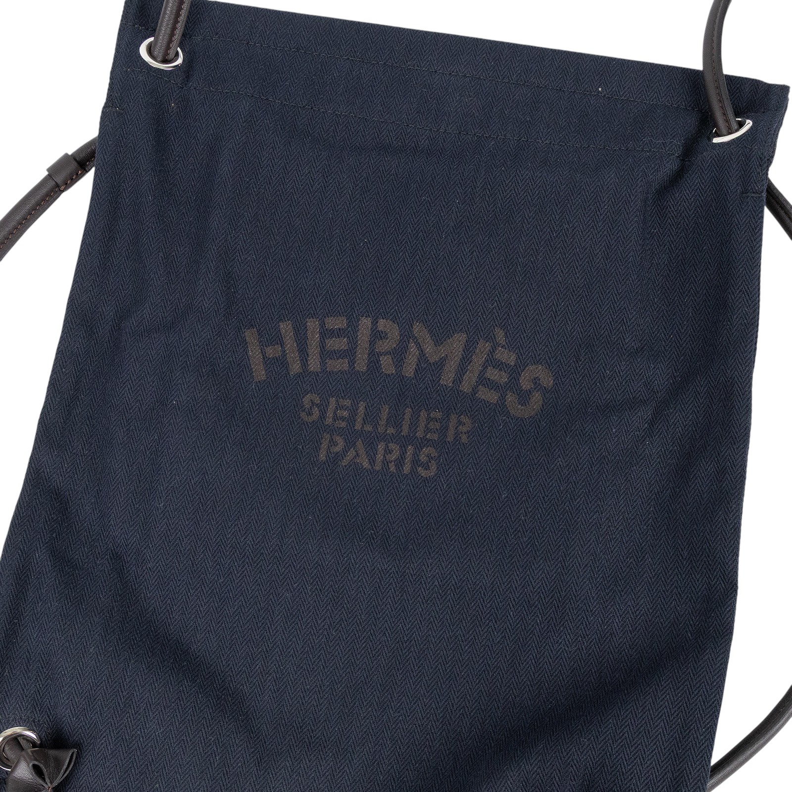 愛馬仕 Hermes Maline LOGO 艾琳包 肩背 帆布袋 海軍藍 / 烏木色 H007994EK7U 深藍MALINE 防塵袋