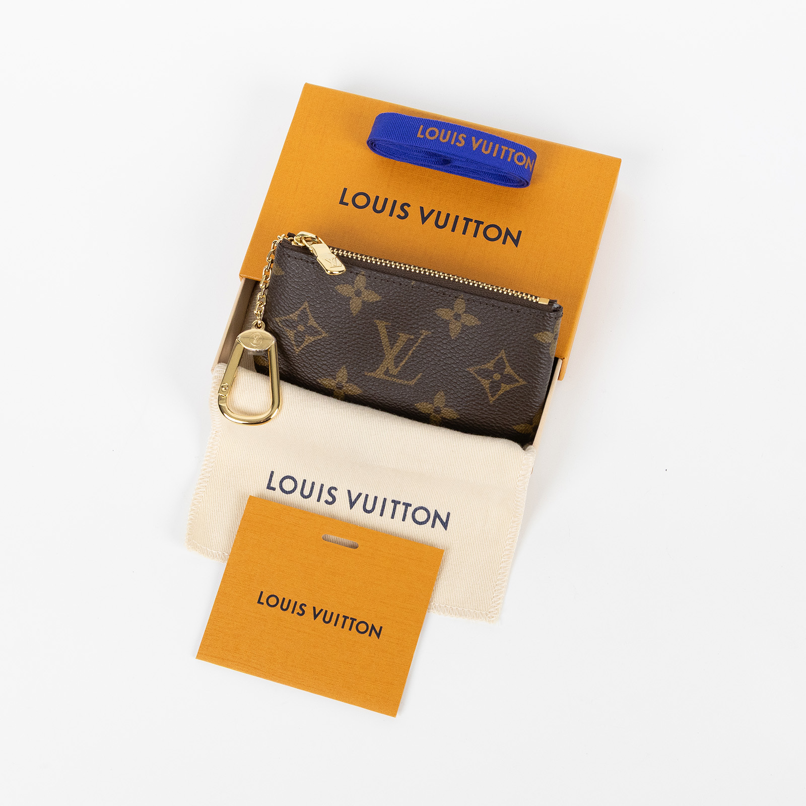 路易威登 LOUIS VUITTON 鑰匙零錢包 吊飾 經典帆布 M62650 原花拉鍊鑰匙包 原廠盒子/防塵袋