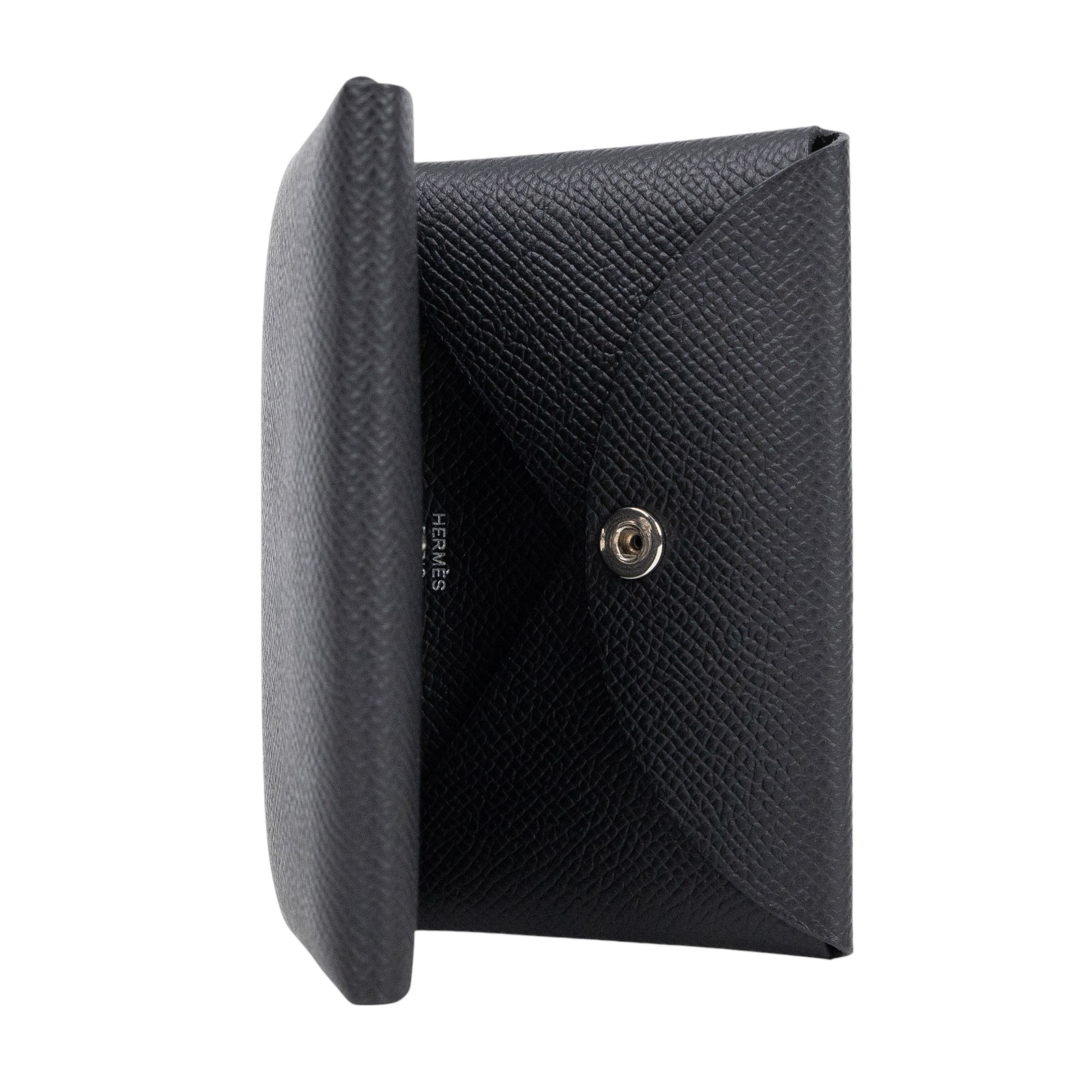 愛馬仕 Hermes Calvi Duo 卡包 CALD 黑CALVI DUO 原廠盒子