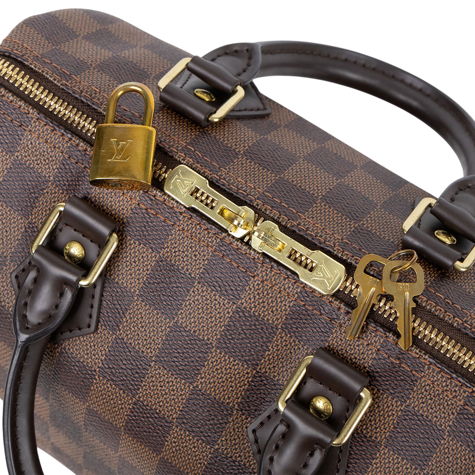 路易威登 LOUIS VUITTON Speedy Bandoulière  25 棕棋盤 手提 斜背 波士頓包 N41368 晶片款  防塵袋/背帶/鎖組/購買證明
