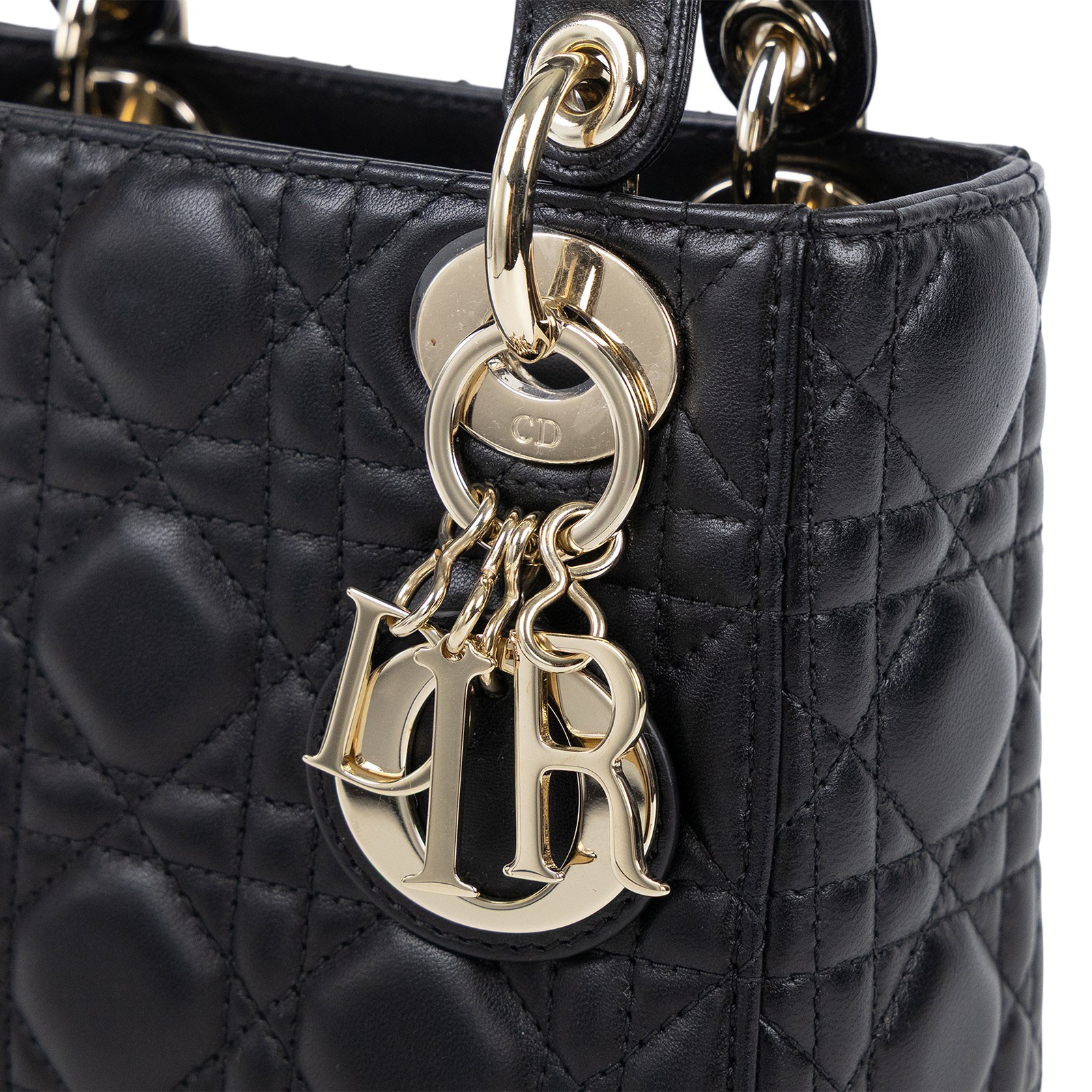 迪奧 CHRISTIAN DIOR Lady Dior 迷你 手提 肩背包 羊皮 M0505ONGE  原廠盒子/防塵袋/保證卡/購買證明