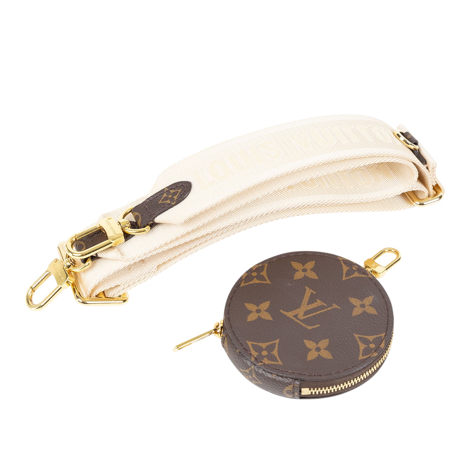 路易威登 LOUIS VUITTON OnTheGo PM 雙色帆布 手提 斜背包 M46373 晶片款  原廠盒子/防塵袋/購買證明/背帶
