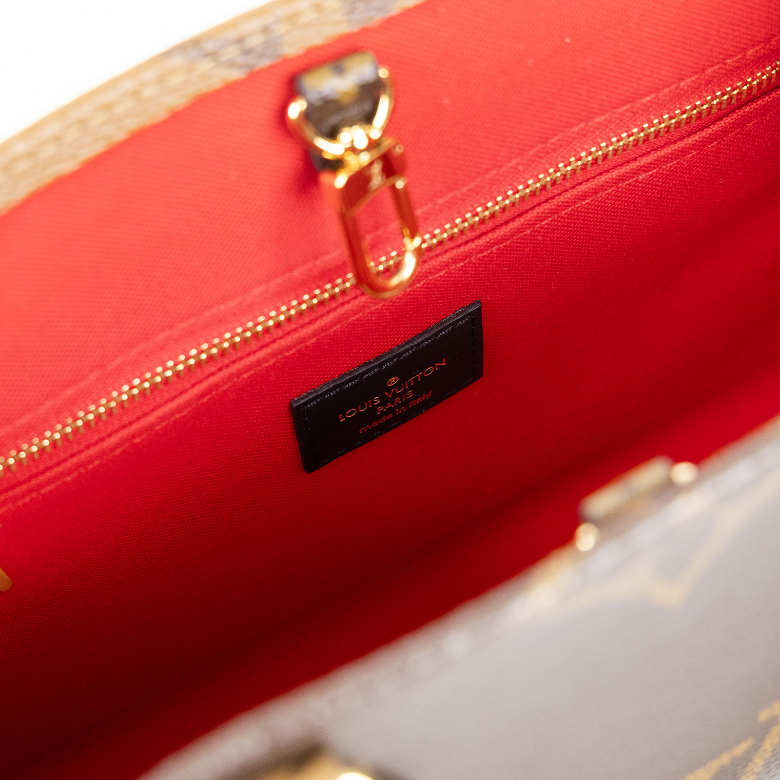 路易威登 LOUIS VUITTON OnTheGo PM 雙色帆布 手提 斜背包 M46373 晶片款  原廠盒子/防塵袋/購買證明/背帶