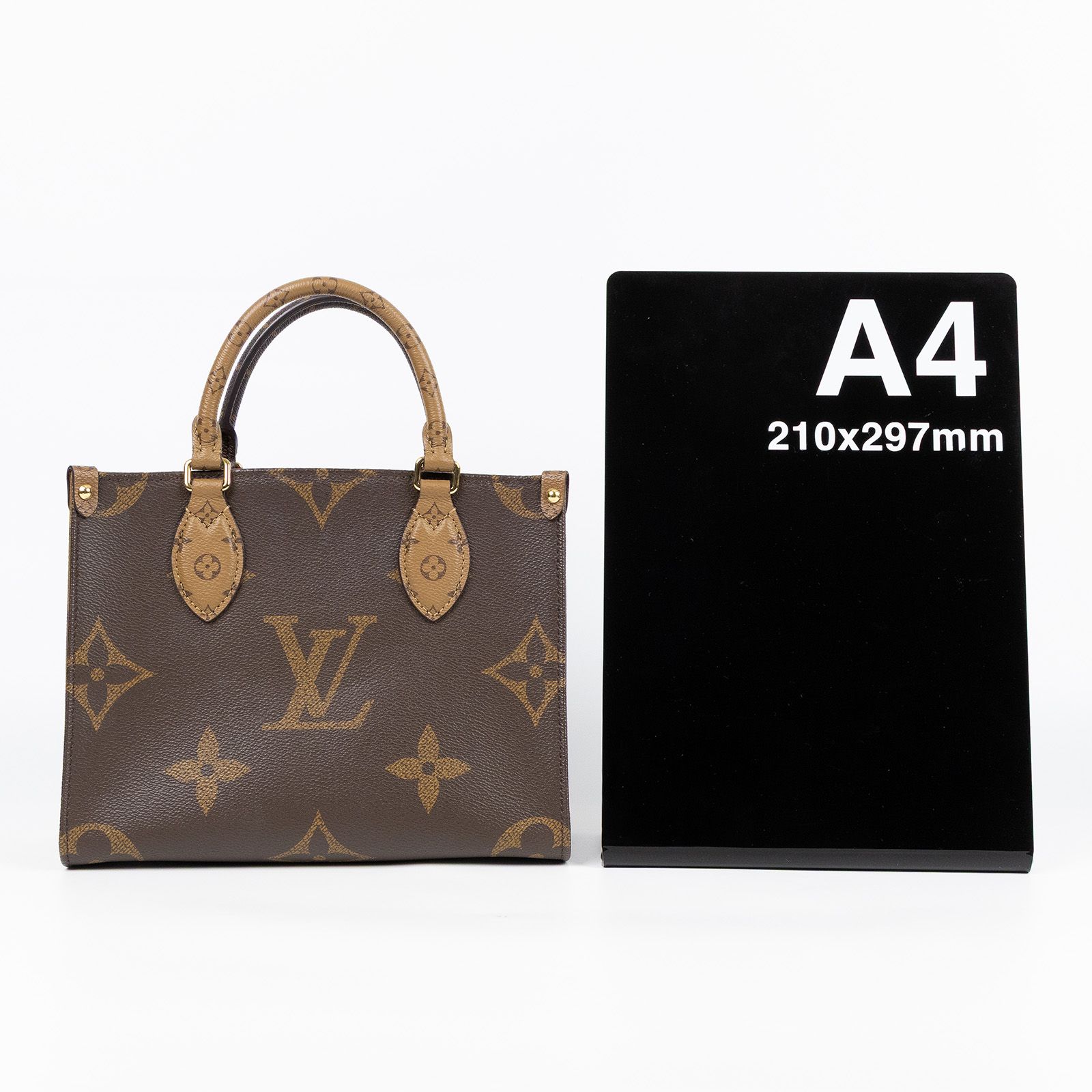 路易威登 LOUIS VUITTON OnTheGo PM 雙色帆布 手提 斜背包 M46373 晶片款  原廠盒子/防塵袋/購買證明/背帶