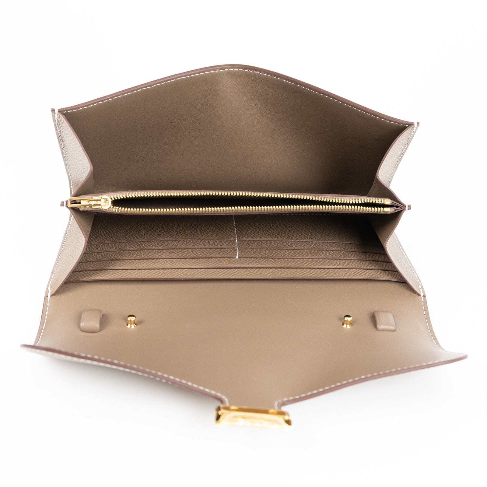 愛馬仕 Hermes Constance to go 康康包 長夾 金色五金 大象灰色 H080125CC18 K   原廠盒子/背帶/購買證明影本