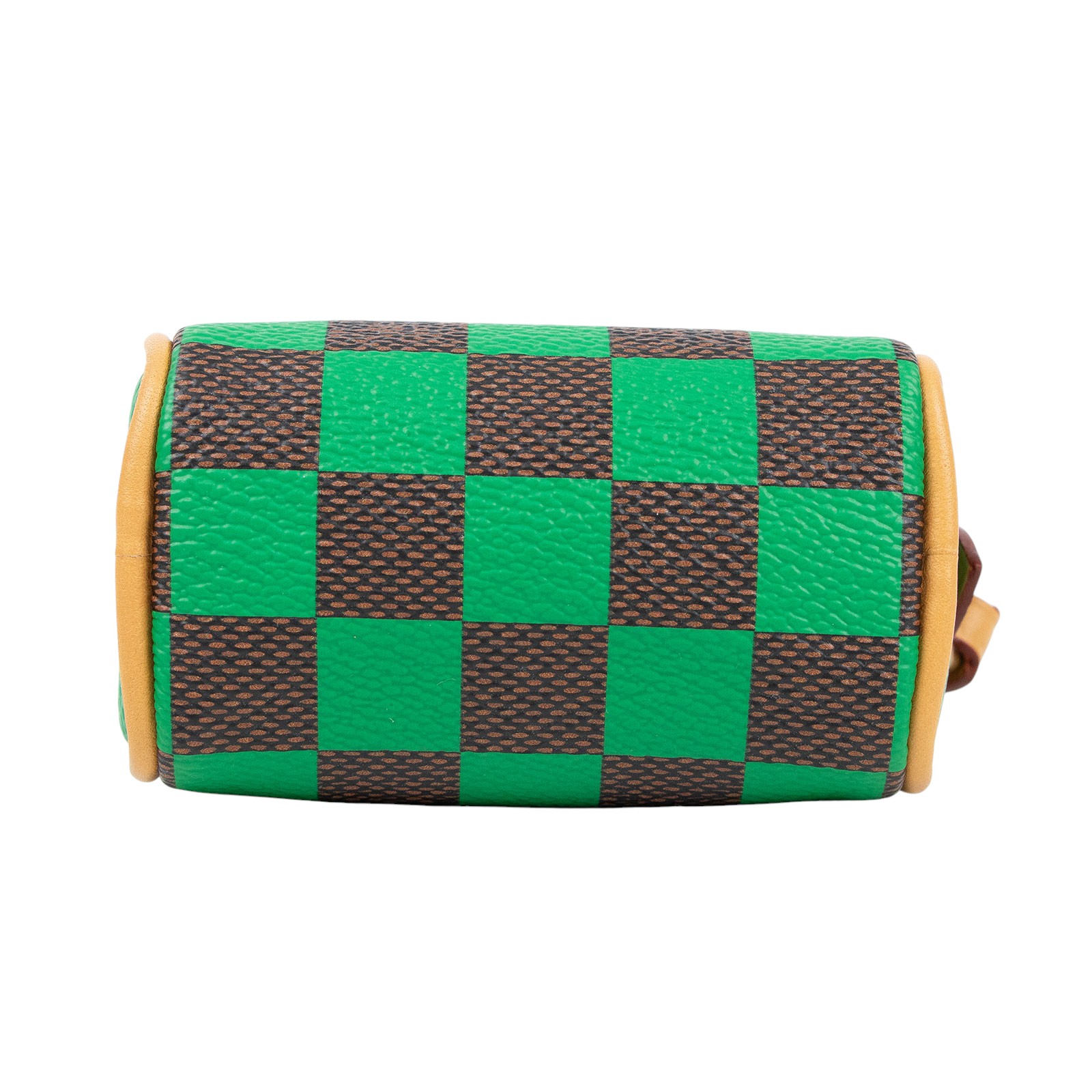 路易威登 LOUIS VUITTON Damier Pop Mini Speedy 手袋吊飾 綠色  綠棕棋盤SPEEDY吊飾 原廠盒子
