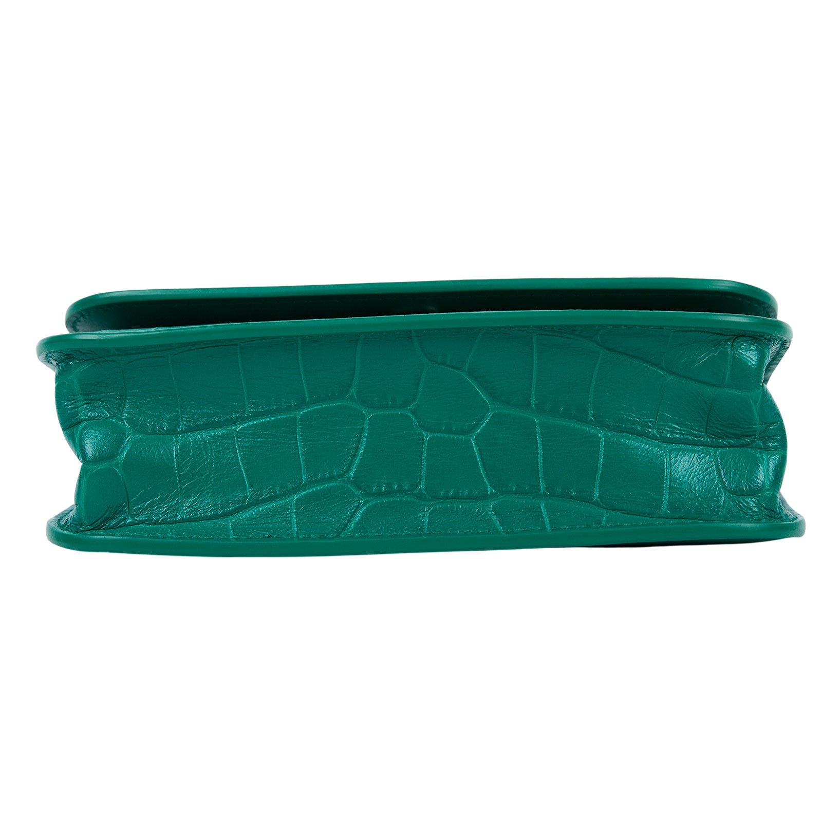 巴黎世家 BALENCIAGA Gossip 手提包 68889423ECM 綠鱷魚壓紋WOC 防塵袋