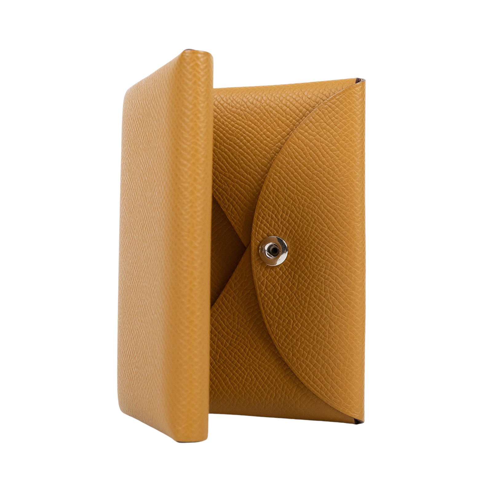 愛馬仕 Hermes Calvi Duo 卡包 CALD B刻 棕CALVI DUO 原廠盒子