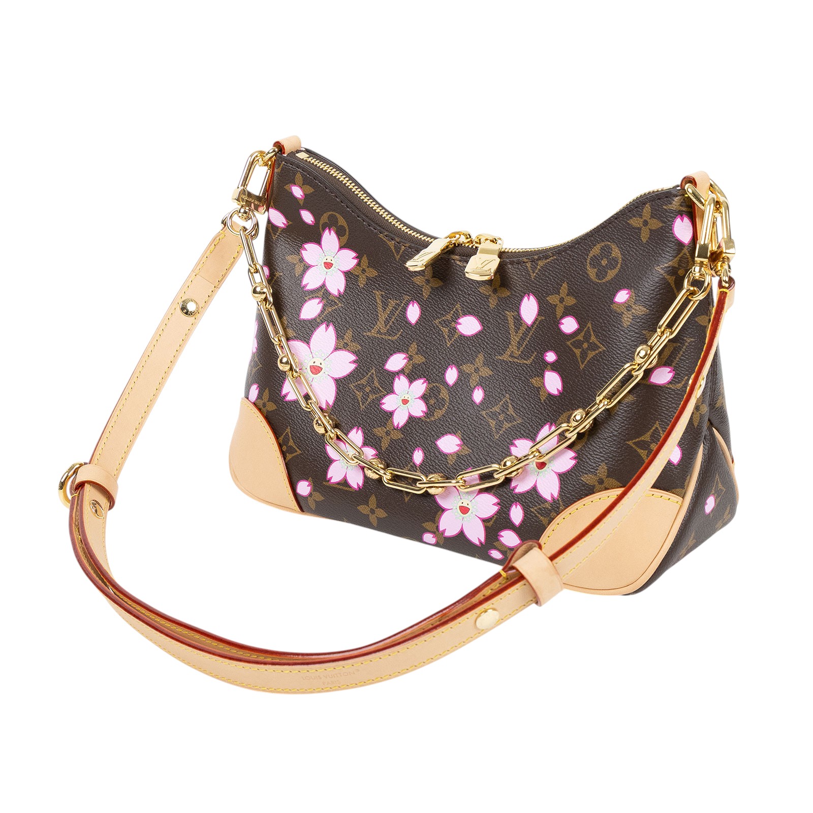 路易威登 LOUIS VUITTON Boulogne PM 牛角包 村上隆聯名 M13265 晶片款  原廠盒子/鍊帶/背帶/購買證明