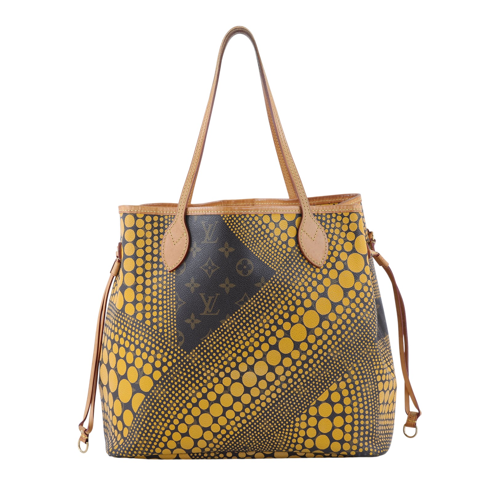 路易威登 LOUIS VUITTON Neverfull MM 托特包 草間彌生 聯名 M40685 黃LV X YK NEVERFULL MM 防塵袋