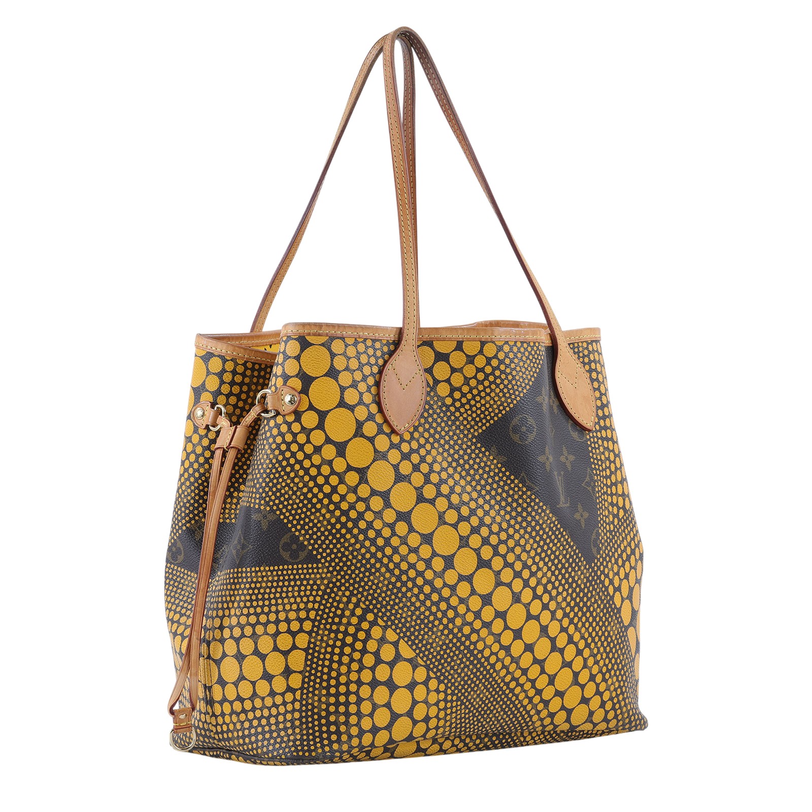 路易威登 LOUIS VUITTON Neverfull MM 托特包 草間彌生 聯名 M40685 黃LV X YK NEVERFULL MM 防塵袋