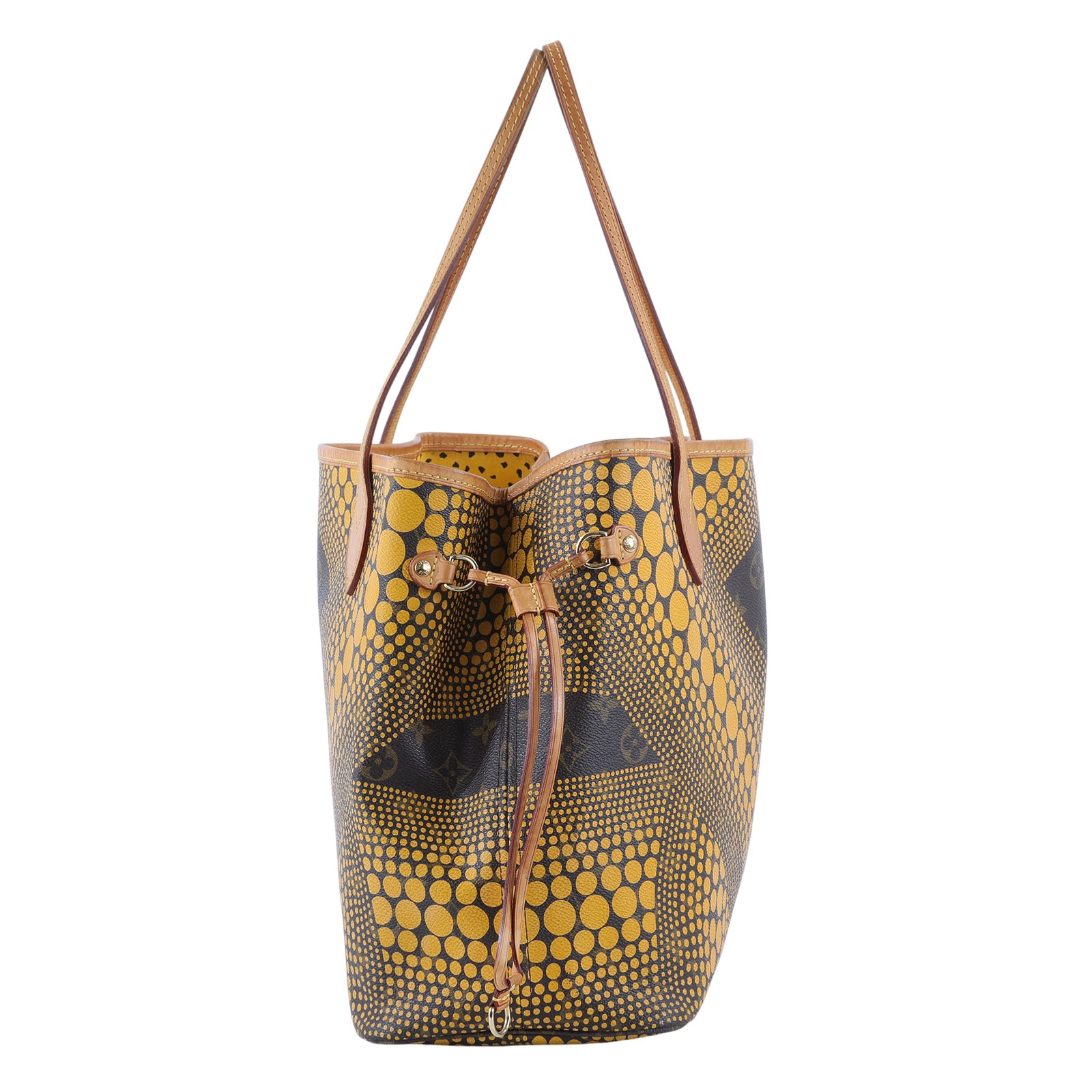 路易威登 LOUIS VUITTON Neverfull MM 托特包 草間彌生 聯名 M40685 黃LV X YK NEVERFULL MM 防塵袋