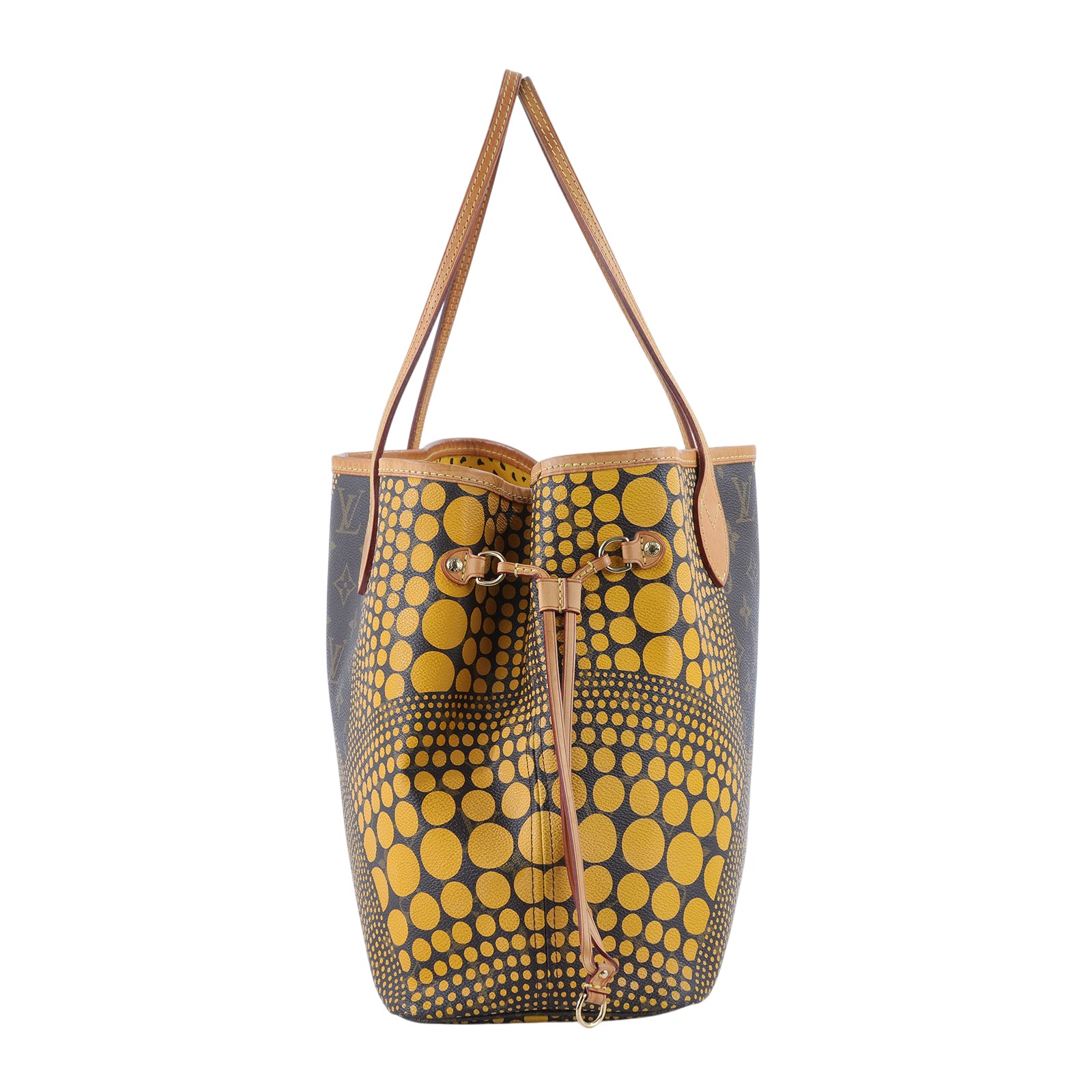 路易威登 LOUIS VUITTON Neverfull MM 托特包 草間彌生 聯名 M40685 黃LV X YK NEVERFULL MM 防塵袋