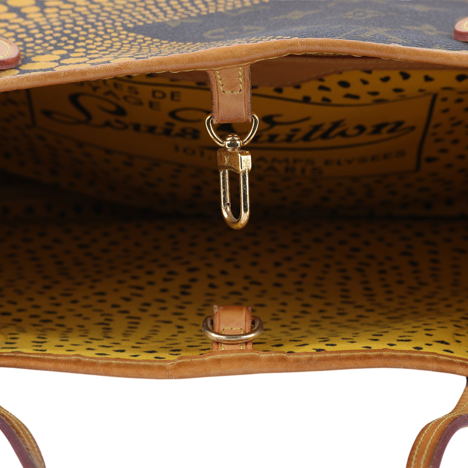 路易威登 LOUIS VUITTON Neverfull MM 托特包 草間彌生 聯名 M40685 黃LV X YK NEVERFULL MM 防塵袋