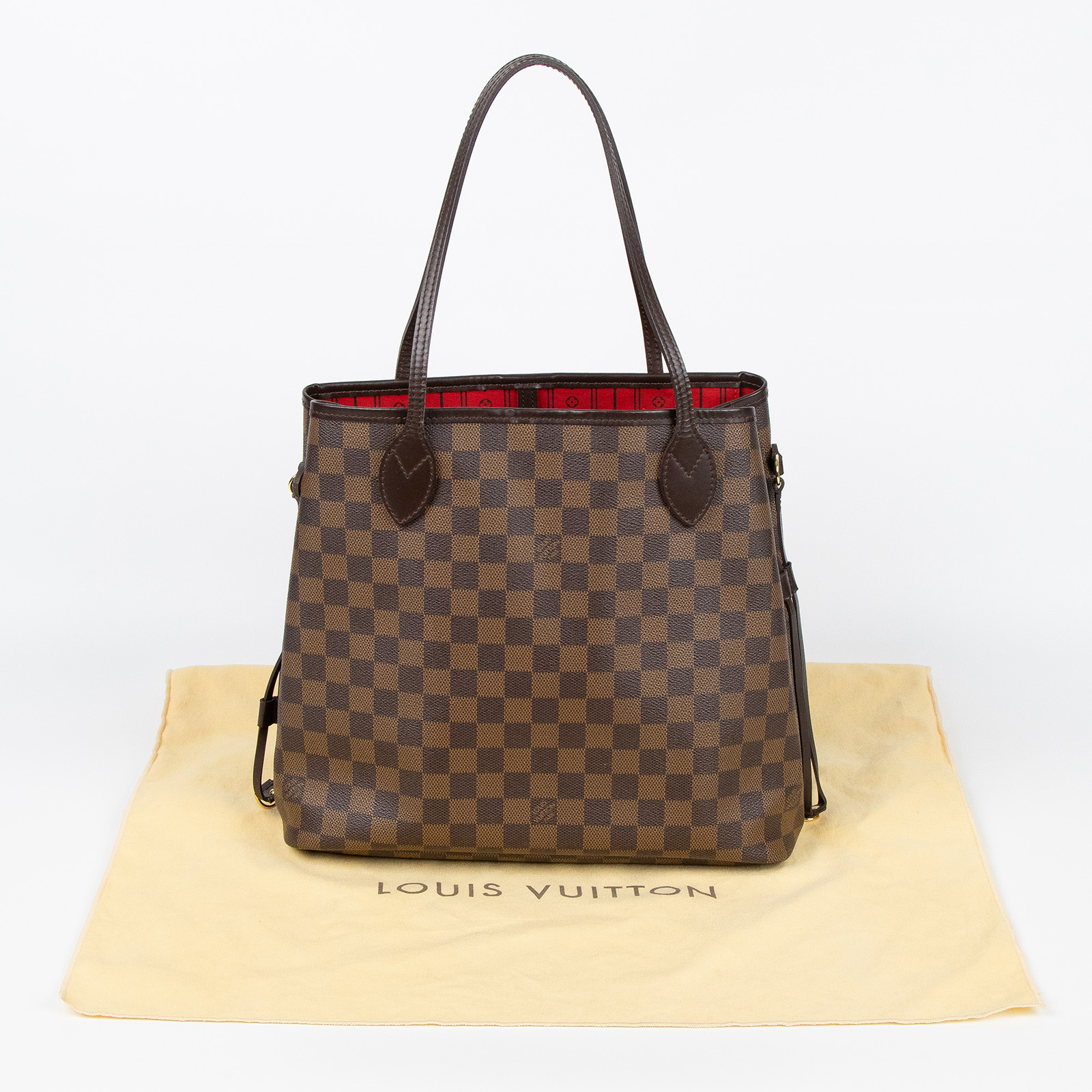 路易威登 LOUIS VUITTON 棕棋盤 Neverfull MM 托特包 N51105 棕棋盤格NEVERFULL MM舊版 防塵袋/購買證明