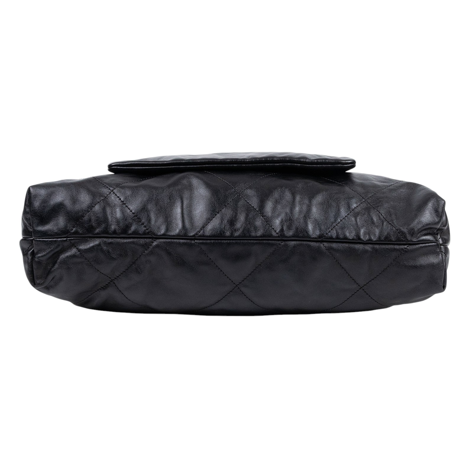 香奈兒 CHANEL 22 小型 束口包 AS3260 晶片款 黑SO BLACK 22包 小號 　角擦 防塵袋(邊角擦傷)