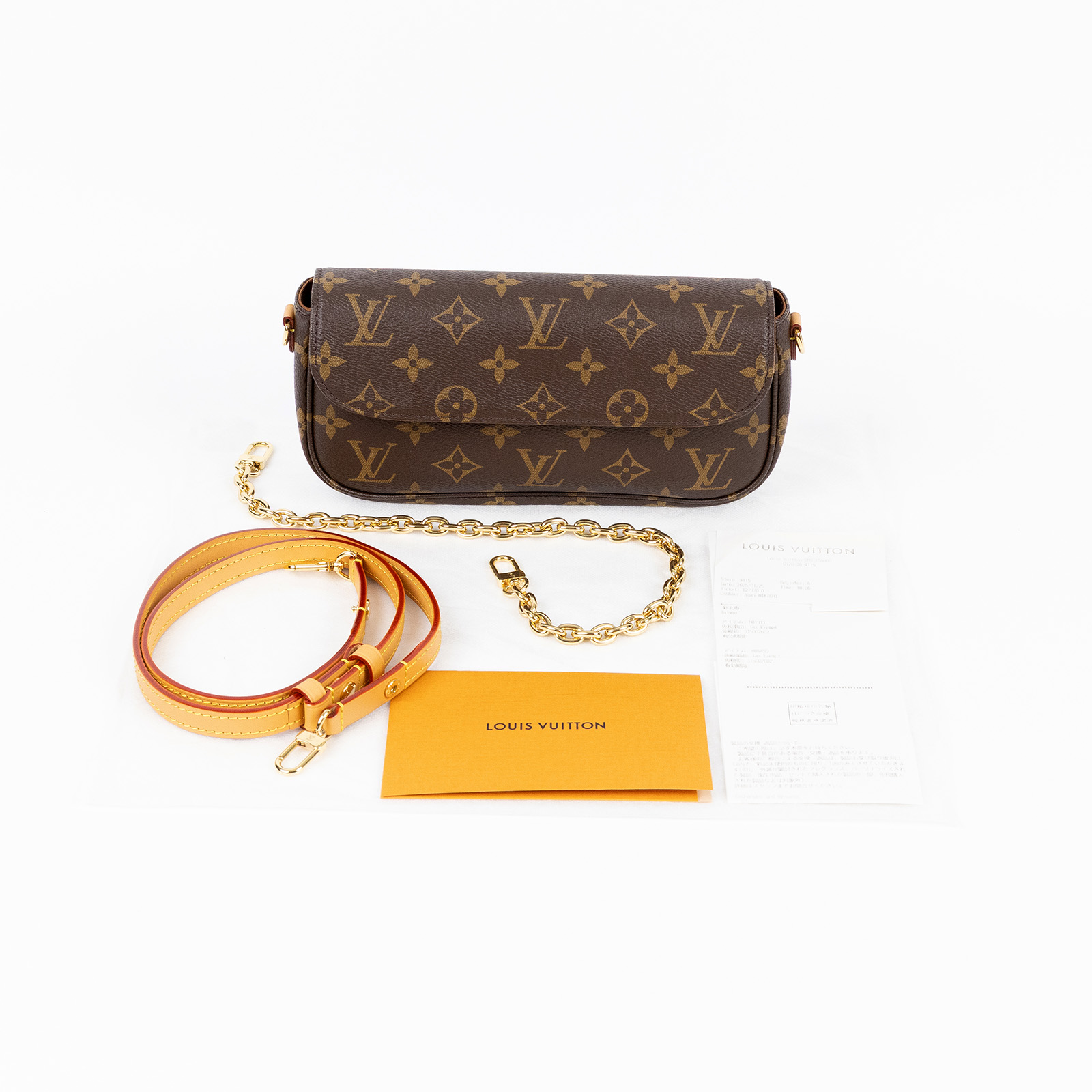 路易威登 LOUIS VUITTON Wallet on Chain Ivy 麻將包 手提 腋下單肩包 M81911 晶片款  購買證明