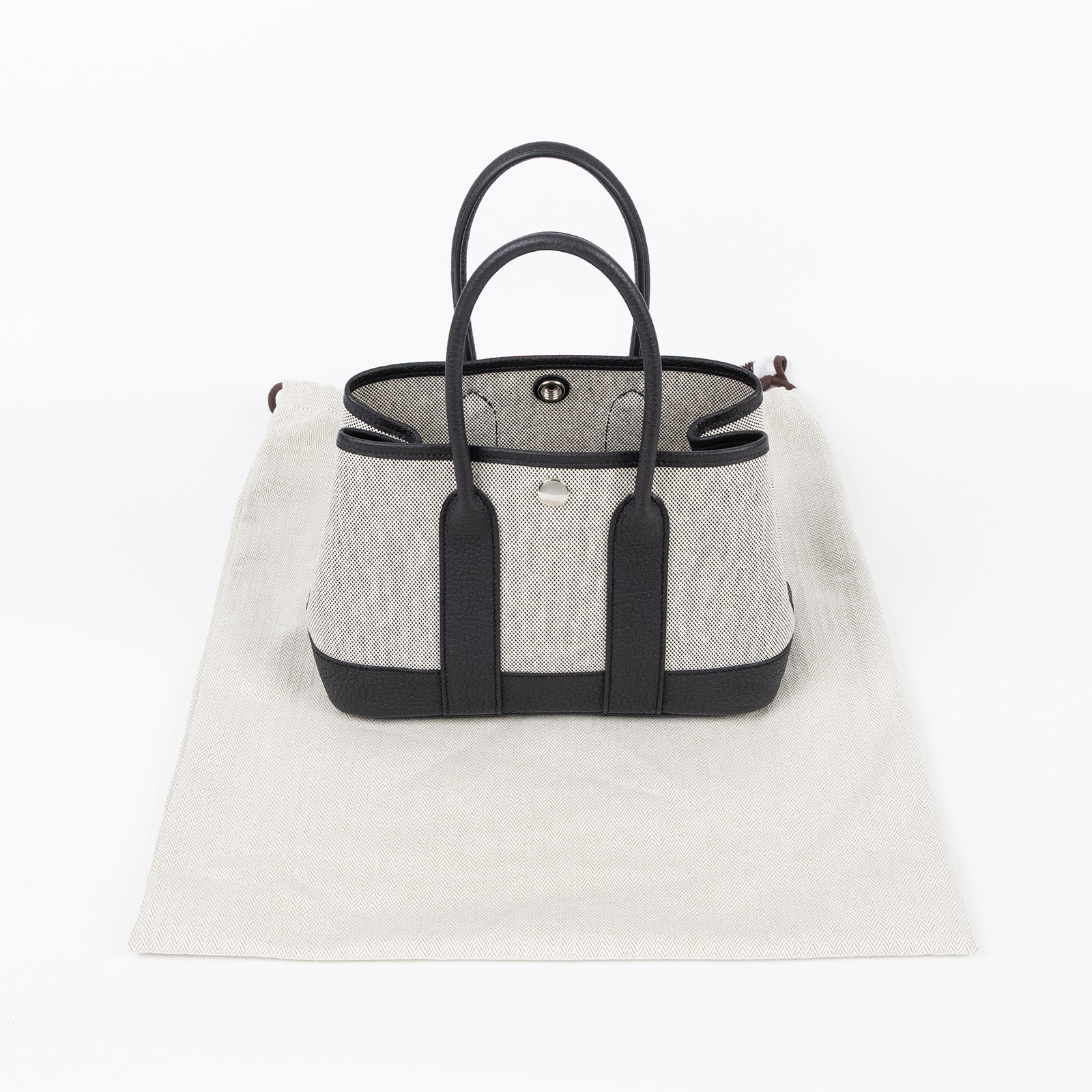 愛馬仕 Hermes Garden Party 花園派對包 23 GP23 W刻 W刻 黑帆布GP23 防塵袋