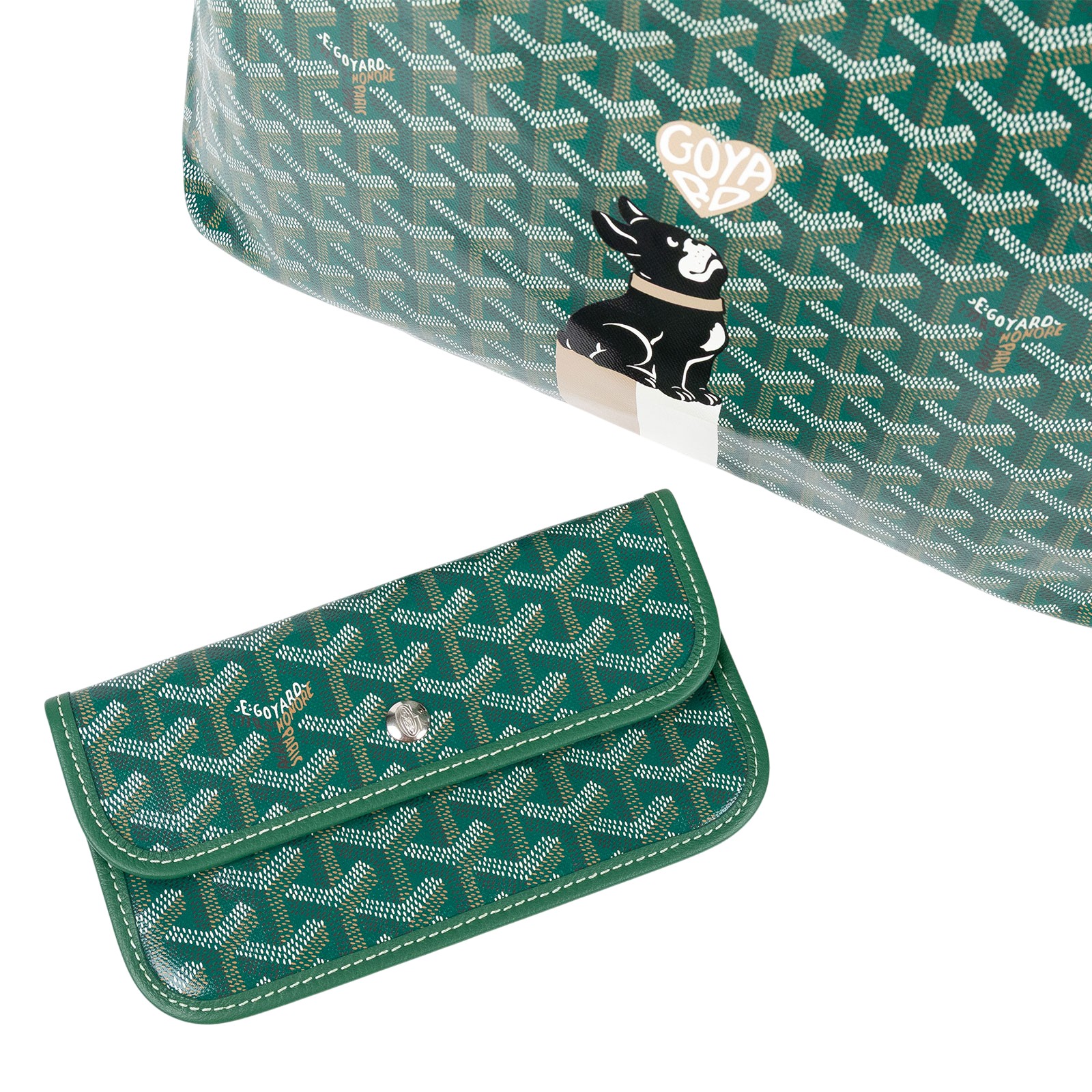 高雅德 GOYARD Bohème Hobo Bag PM 托特包 BOHEMEPMLTY 綠狗圖騰HOBO　HULOT 無附屬品