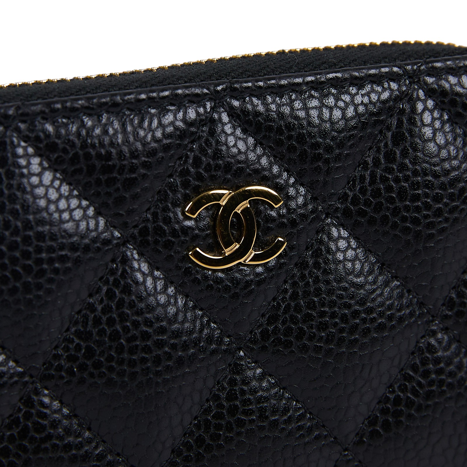 香奈兒 CHANEL 卡片零錢夾 荔枝皮 CC LOGO A69271 晶片款 黑荔枝零錢包 原廠盒子/防塵袋