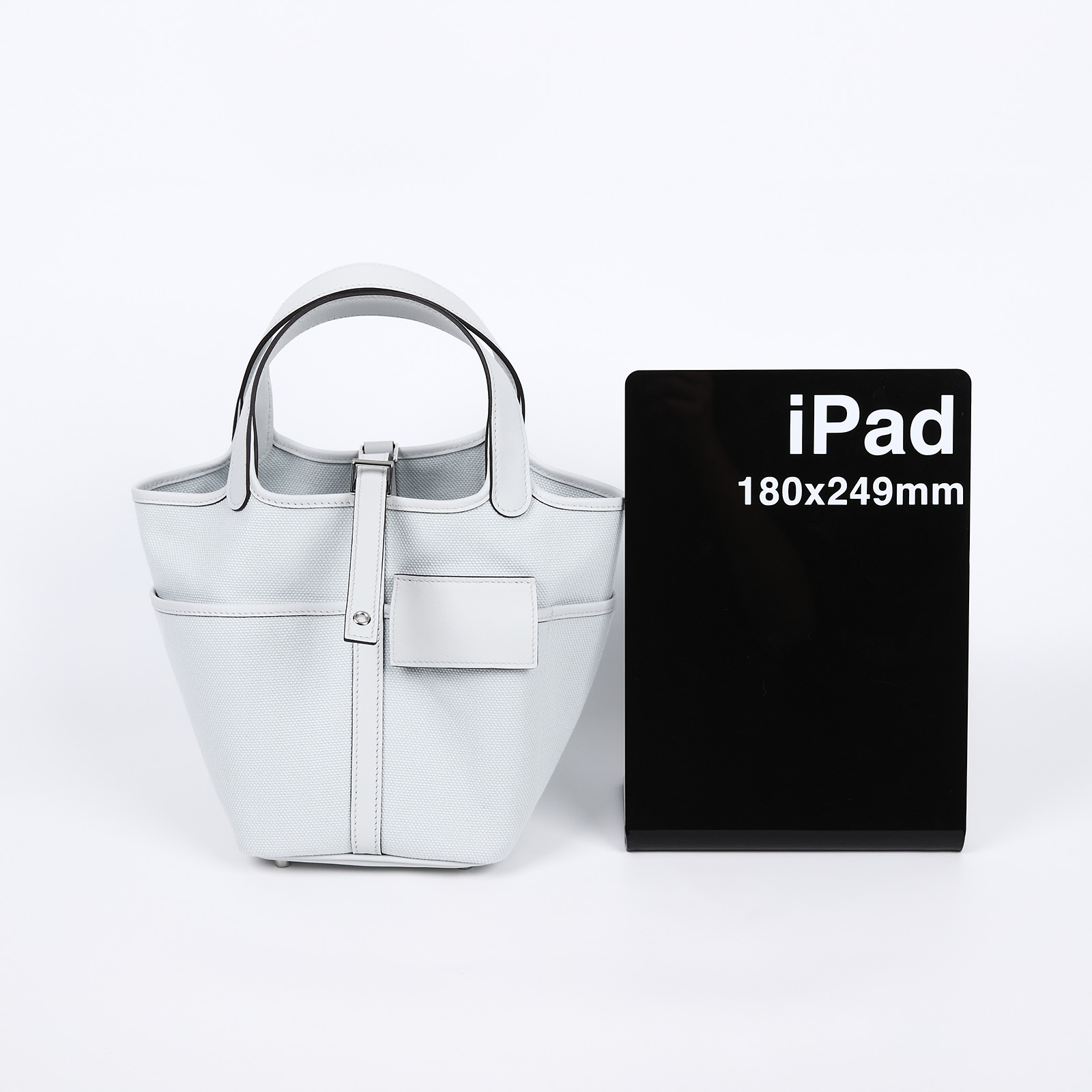 愛馬仕 Hermes Picotin Lock 18 菜籃子包 銀色五金 白金灰 H083189CKBB K刻  防塵袋/鎖組/國外購買證明