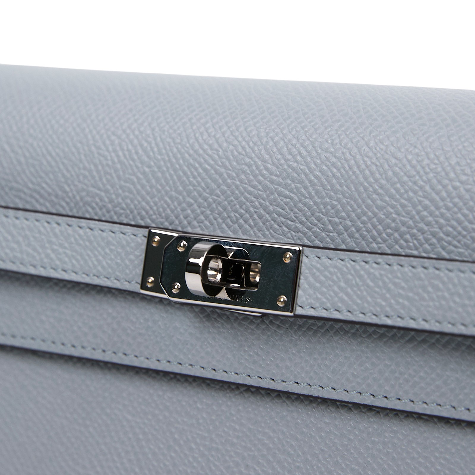 愛馬仕 Hermes Kelly to go 長夾肩背包 冰川藍 銀色五金 H080253CK8U /K刻 冰川藍KELLY TO GO 原廠盒子/國外購買證明