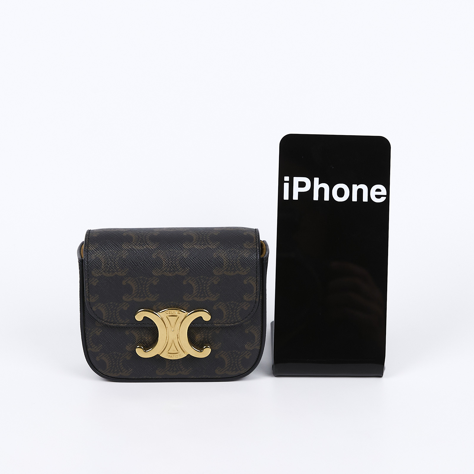 思琳 CELINE Claude 牛皮革 迷你 手袋 10I512DQB 凱旋TRIOMPHE MINI 防塵袋