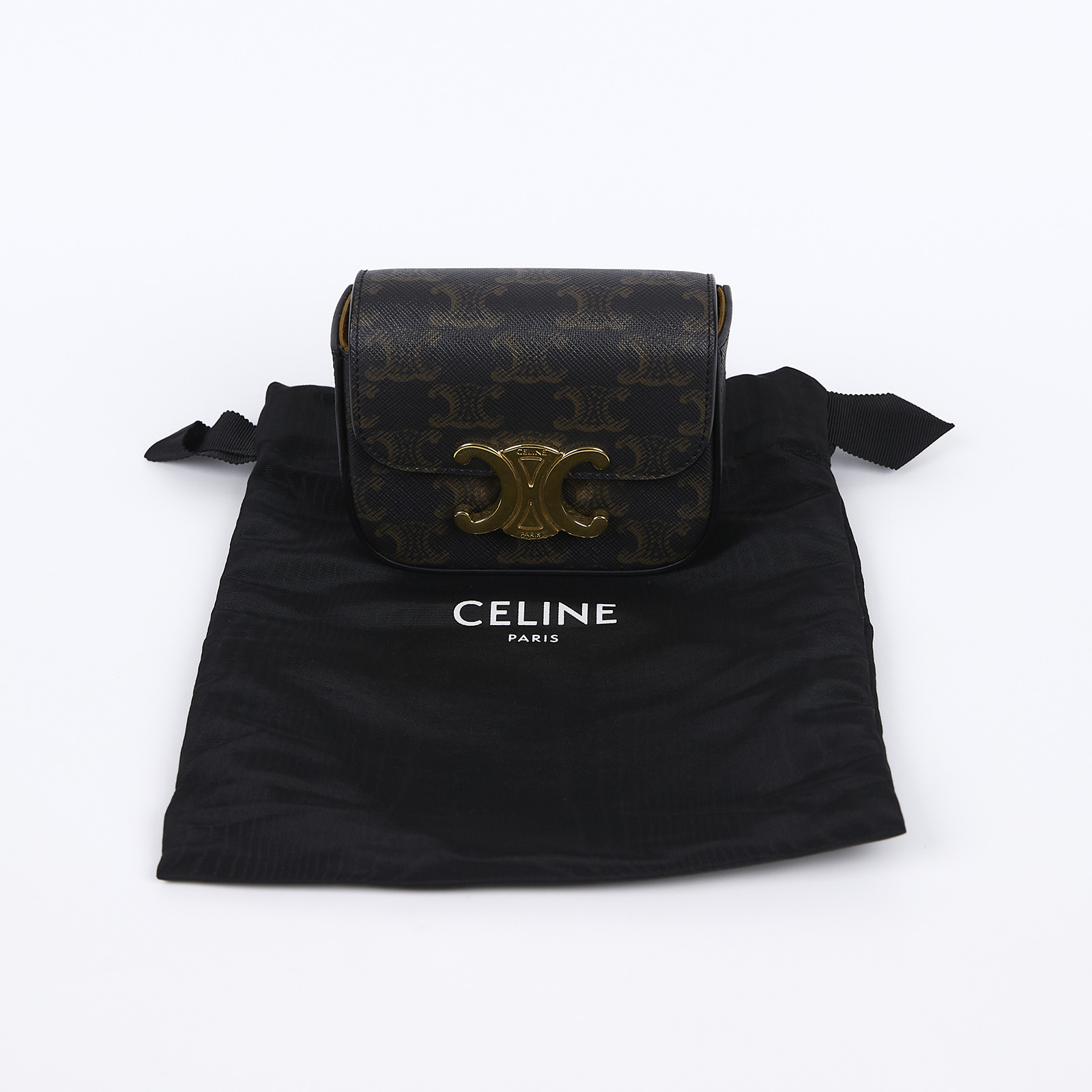 思琳 CELINE Claude 牛皮革 迷你 手袋 10I512DQB 凱旋TRIOMPHE MINI 防塵袋