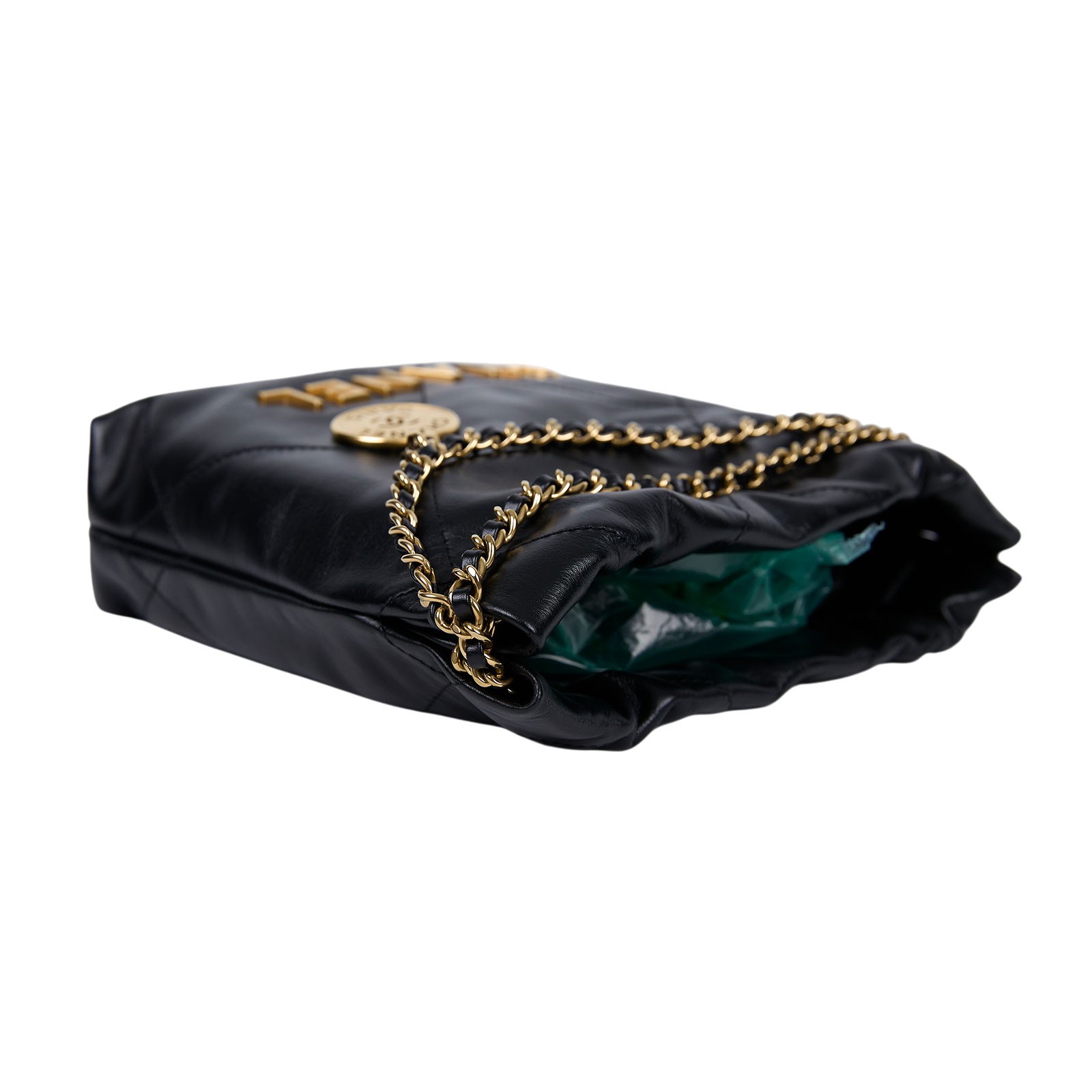 香奈兒 CHANEL 22 迷你 束口包 AS3980 B08037 黑金22包 MINI 防塵袋/原廠盒子/購買證明