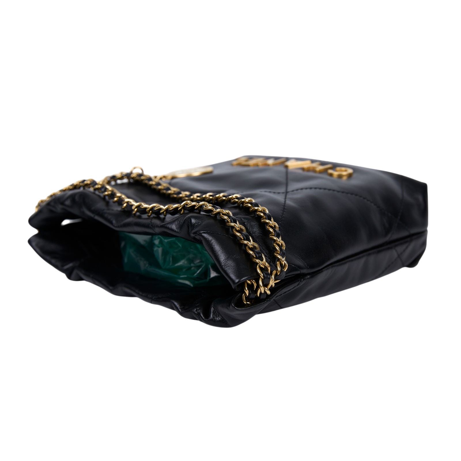 香奈兒 CHANEL 22 迷你 束口包 AS3980 B08037 黑金22包 MINI 防塵袋/原廠盒子/購買證明