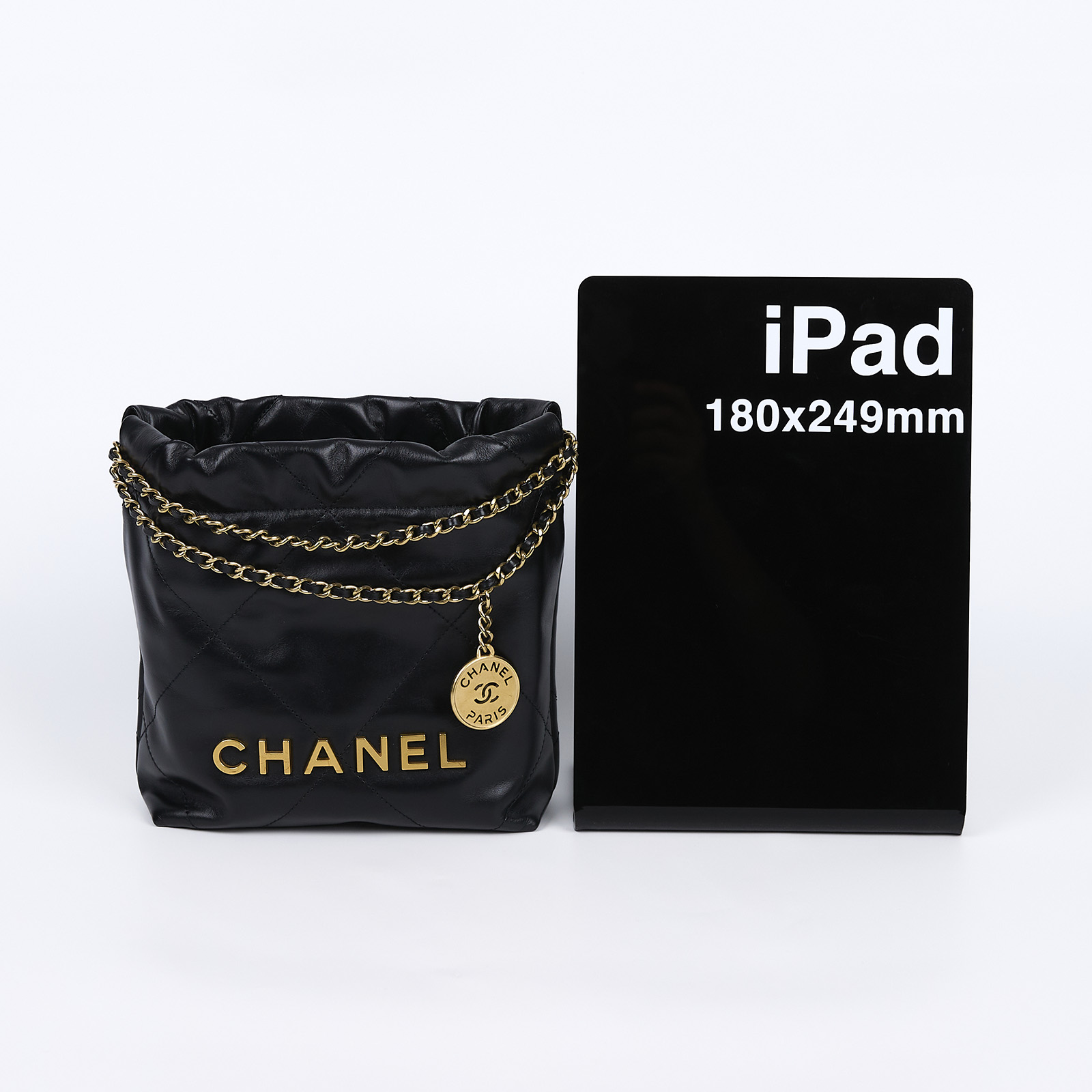 香奈兒 CHANEL 22 迷你 束口包 AS3980 B08037 黑金22包 MINI 防塵袋/原廠盒子/購買證明
