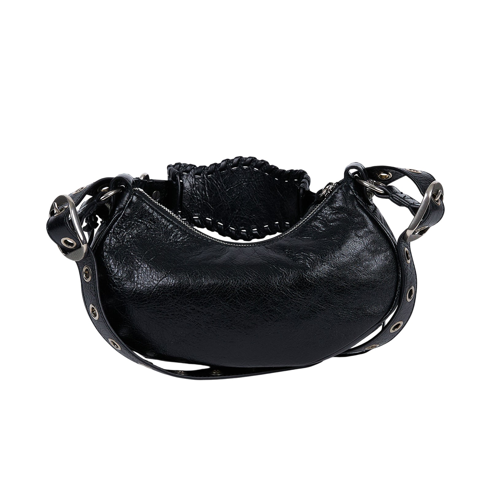 巴黎世家 BALENCIAGA Le cagole XS 半月 可頌包 6713091VG9Y 黑銀LE CAGOLE XS 防塵袋