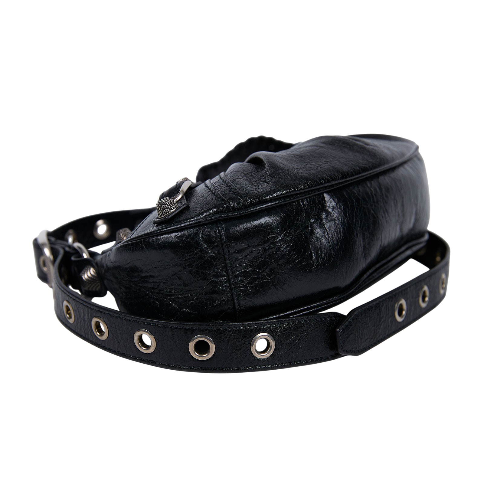 巴黎世家 BALENCIAGA Le cagole XS 半月 可頌包 6713091VG9Y 黑銀LE CAGOLE XS 防塵袋