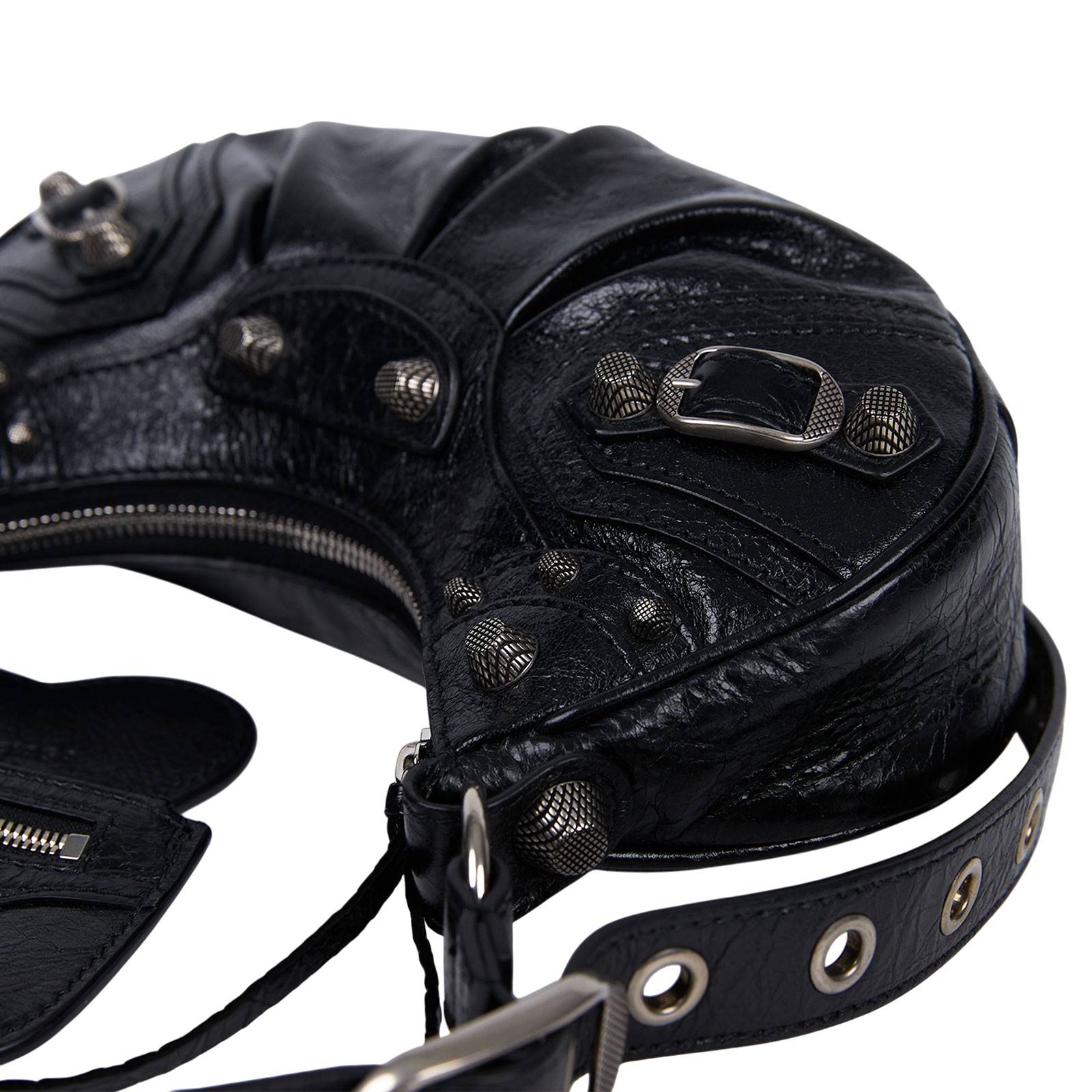 巴黎世家 BALENCIAGA Le cagole XS 半月 可頌包 6713091VG9Y 黑銀LE CAGOLE XS 防塵袋