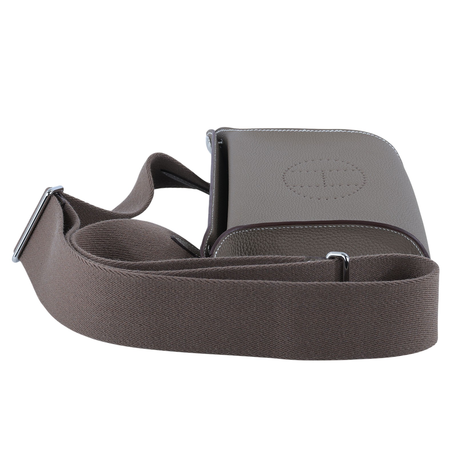 愛馬仕 Hermes Videpoches 肩背包 銀色五金 大象灰 H034283CKAA /B刻  防塵袋/原廠盒子/購買證明