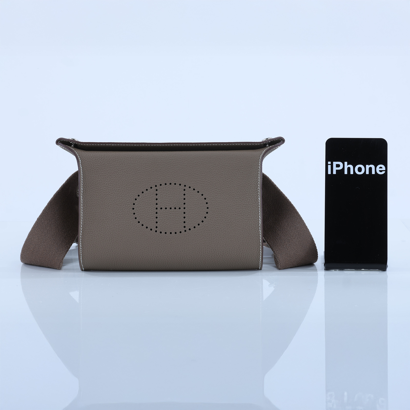 愛馬仕 Hermes Videpoches 肩背包 銀色五金 大象灰 H034283CKAA /B刻  防塵袋/原廠盒子/購買證明