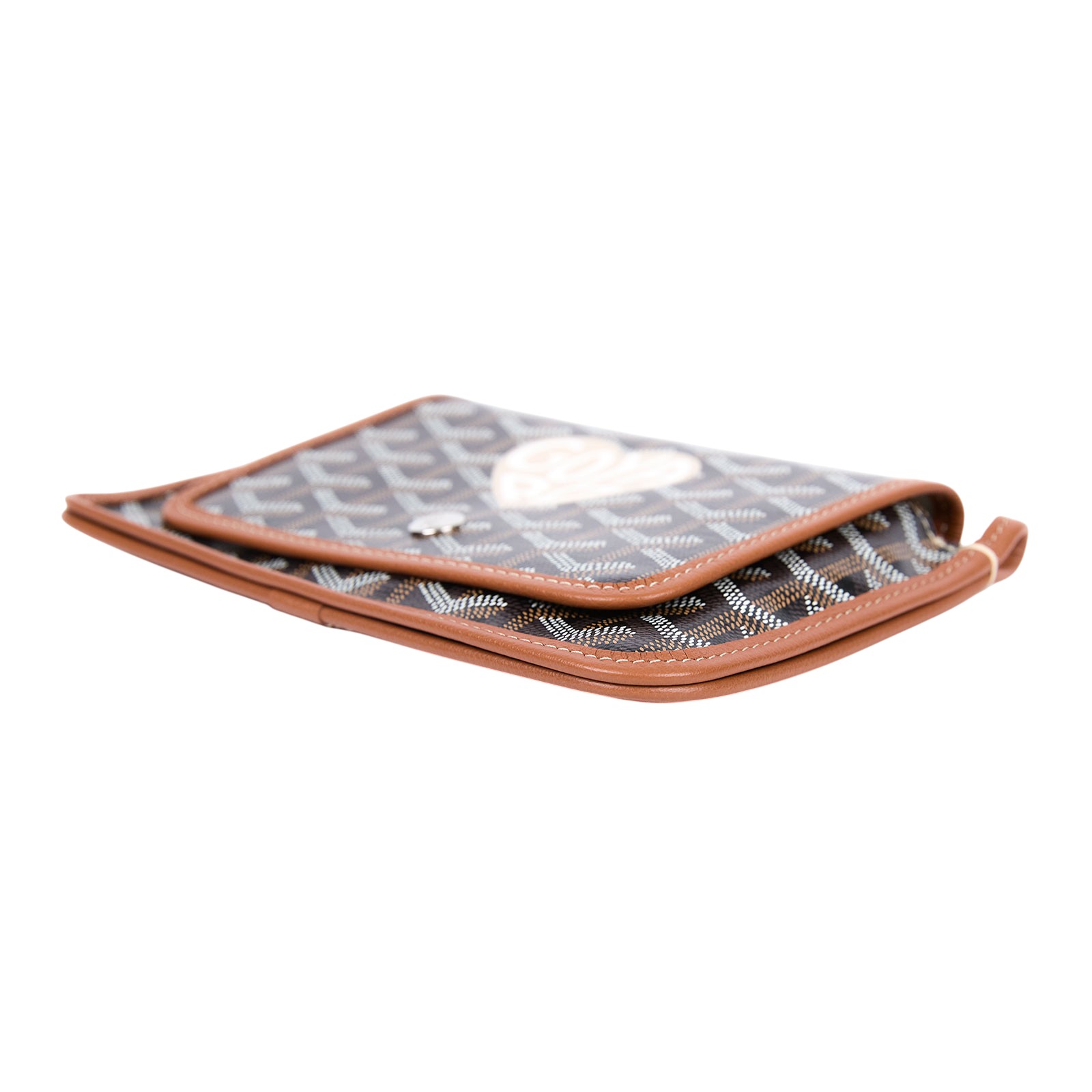 高雅德 GOYARD Plumet Pocket Wallet 肩背 隨身錢包 PLUMETPMLTY 焦糖/黑 愛心PLUMET 防塵袋/購買證明