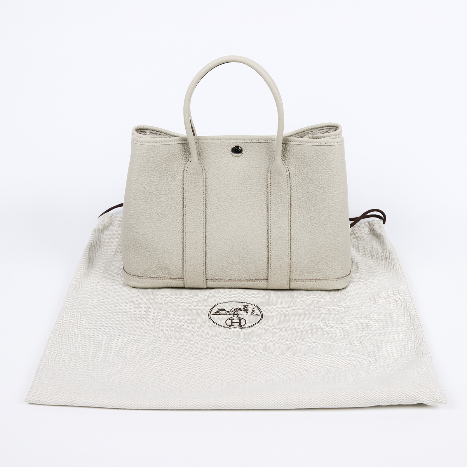 愛馬仕 Hermes Garden Party 花園派對包 30 GP30 W刻 冰川白GP30 防塵袋