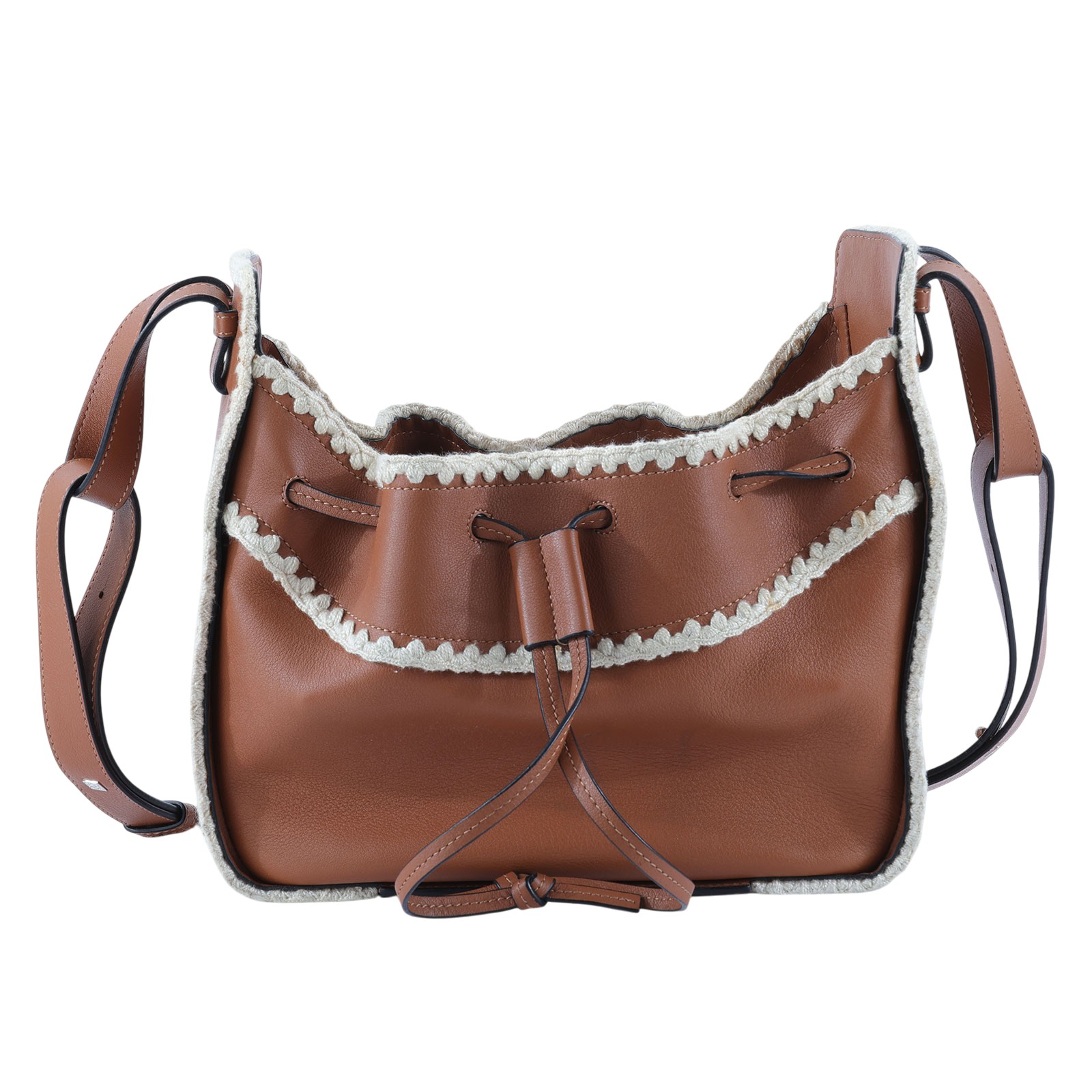 羅意威 LOEWE Small Hammock bag 手提 斜背包 303.28.Z95 焦糖棕拼白邊HAMMOCK SMALL 防塵袋