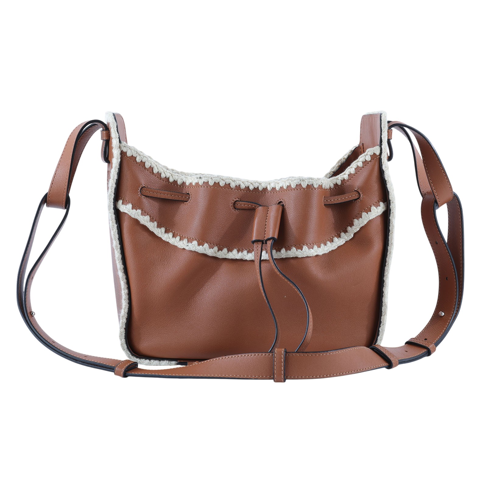 羅意威 LOEWE Small Hammock bag 手提 斜背包 303.28.Z95 焦糖棕拼白邊HAMMOCK SMALL 防塵袋