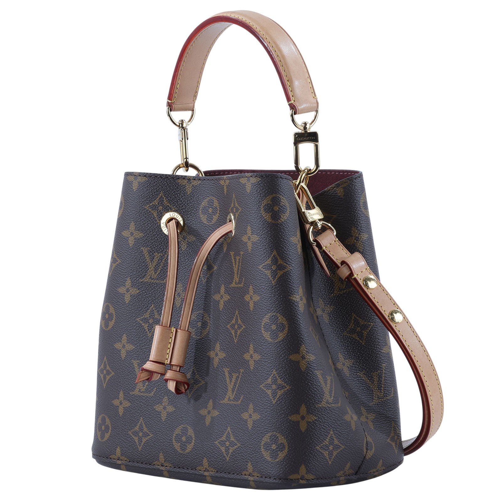 路易威登 LOUIS VUITTON Néonoé BB 經典帆布 束口水桶包 M46581 晶片款 原花NEONOE BB 　シミ中 無附屬品