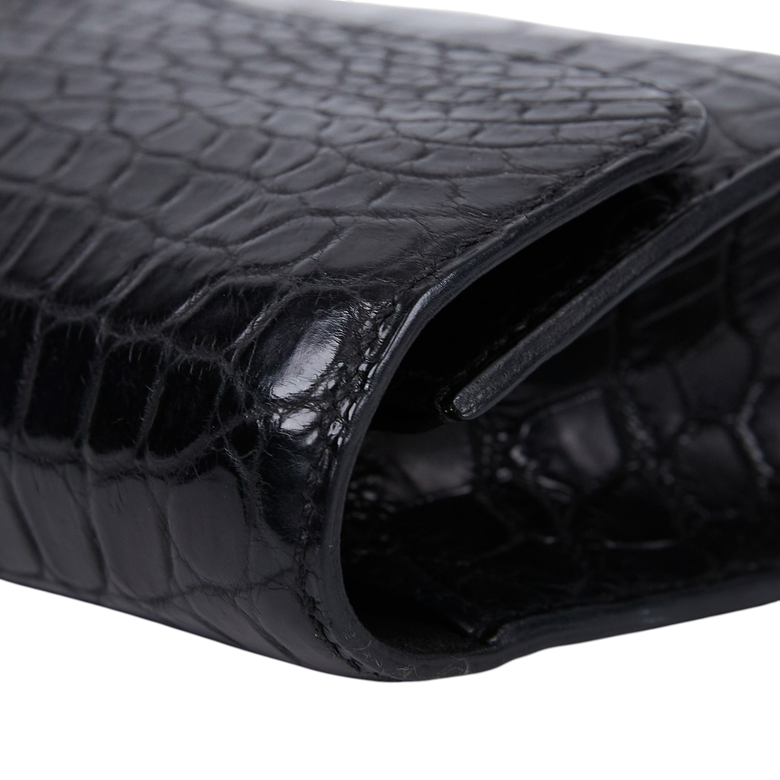 愛馬仕 Hermes Egee Clutch 手拿包  口Q刻 黑鱷魚Egee Clutch 原廠盒子/防塵袋