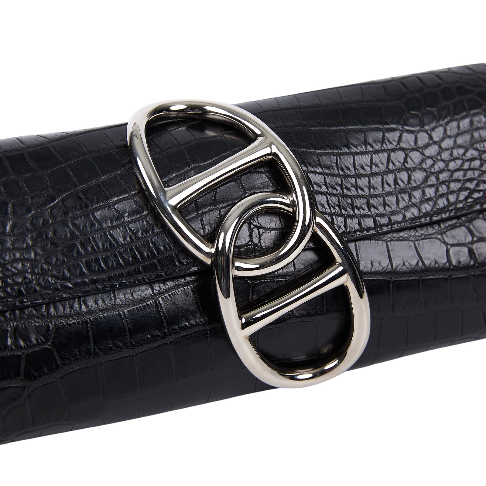 愛馬仕 Hermes Egee Clutch 手拿包  口Q刻 黑鱷魚Egee Clutch 原廠盒子/防塵袋