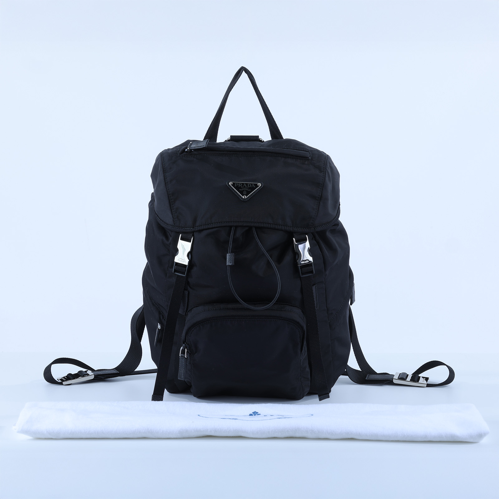 普拉達 PRADA Re-Nylon 背囊 1BZ039_RV44 黑尼龍後背包 防塵袋