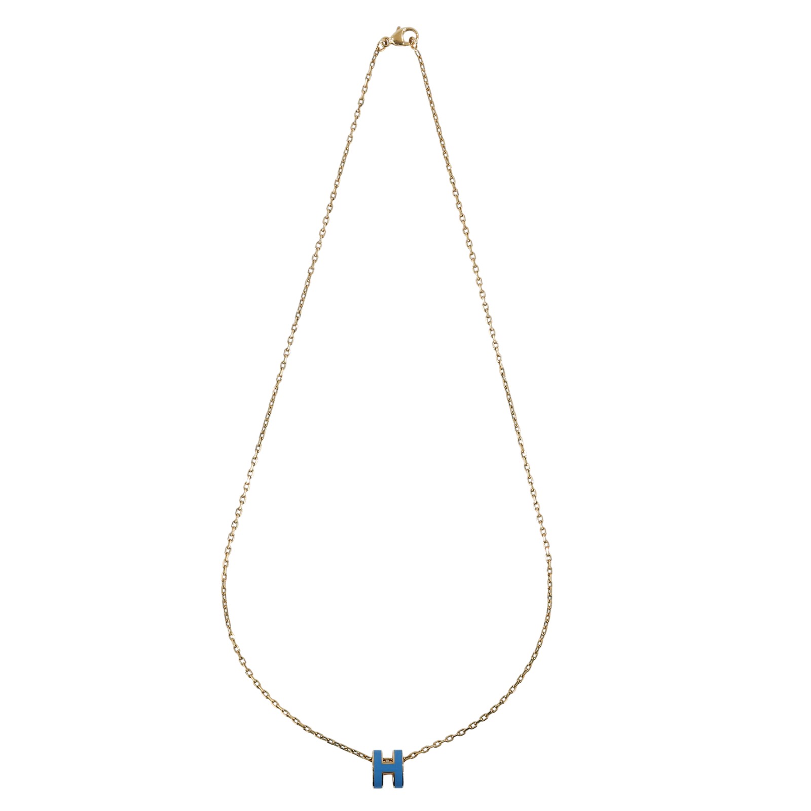 愛馬仕 Hermes Mini Pop H 墜飾 牛仔藍色 H147992Fv73 H147992F/GD 12 12  原廠盒子/防塵袋/購買證明