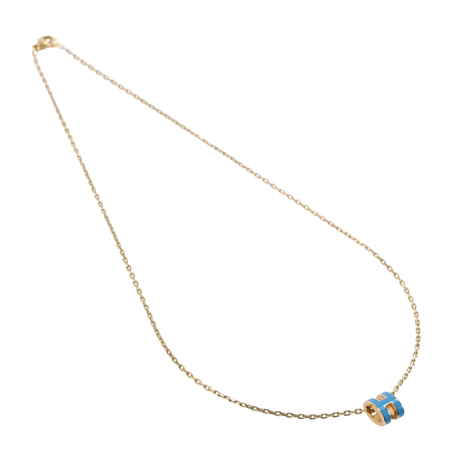 愛馬仕 Hermes Mini Pop H 墜飾 牛仔藍色 H147992Fv73 H147992F/GD 12 12  原廠盒子/防塵袋/購買證明