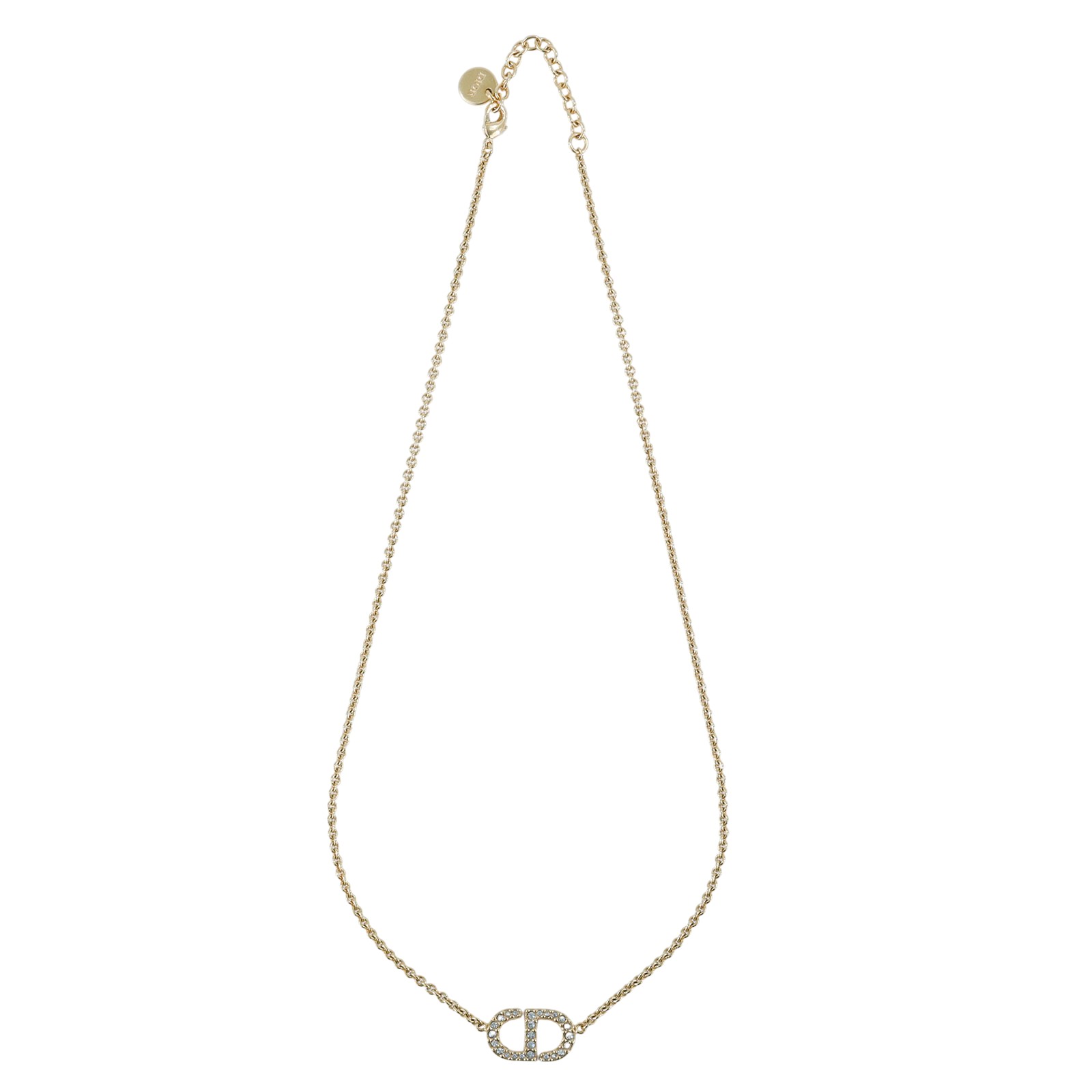 迪奧 CHRISTIAN DIOR Petit CD 項鍊 N2241WOMCY 金色CD項鍊 原廠盒子/防塵袋