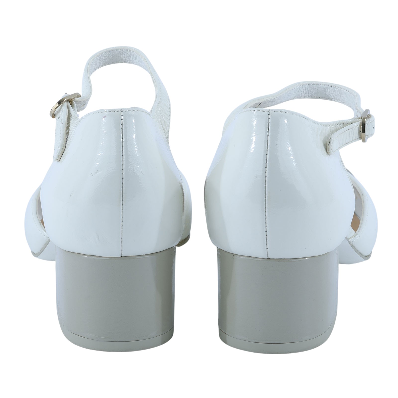 香奈兒 CHANEL 瑪莉珍 涼鞋 G45878_38 白色雙C中跟涼鞋#38 防塵袋