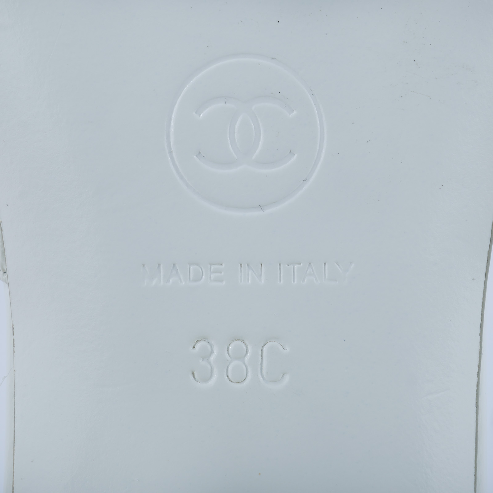 香奈兒 CHANEL 瑪莉珍 涼鞋 G45878_38 白色雙C中跟涼鞋#38 防塵袋